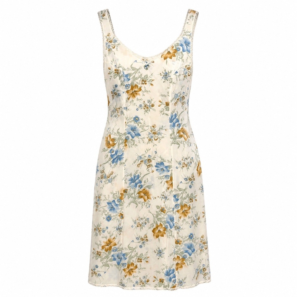 Nylsuisse Cottagecore Coquette Floral Slip Dress Women Medium Dainty Fairycore